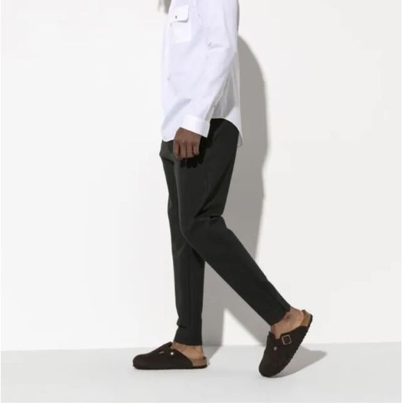 Birkenstock Boston Soft Footbed Clogs Gray suede Slide shoes Size 44 - Picture 2 of 12